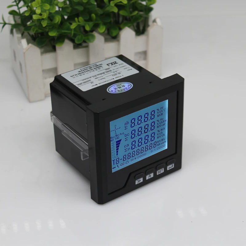 3 Phase Panel Meter Electric Current Voltage Amp Freq Power Energy Meter kWh RS485 Multifunction