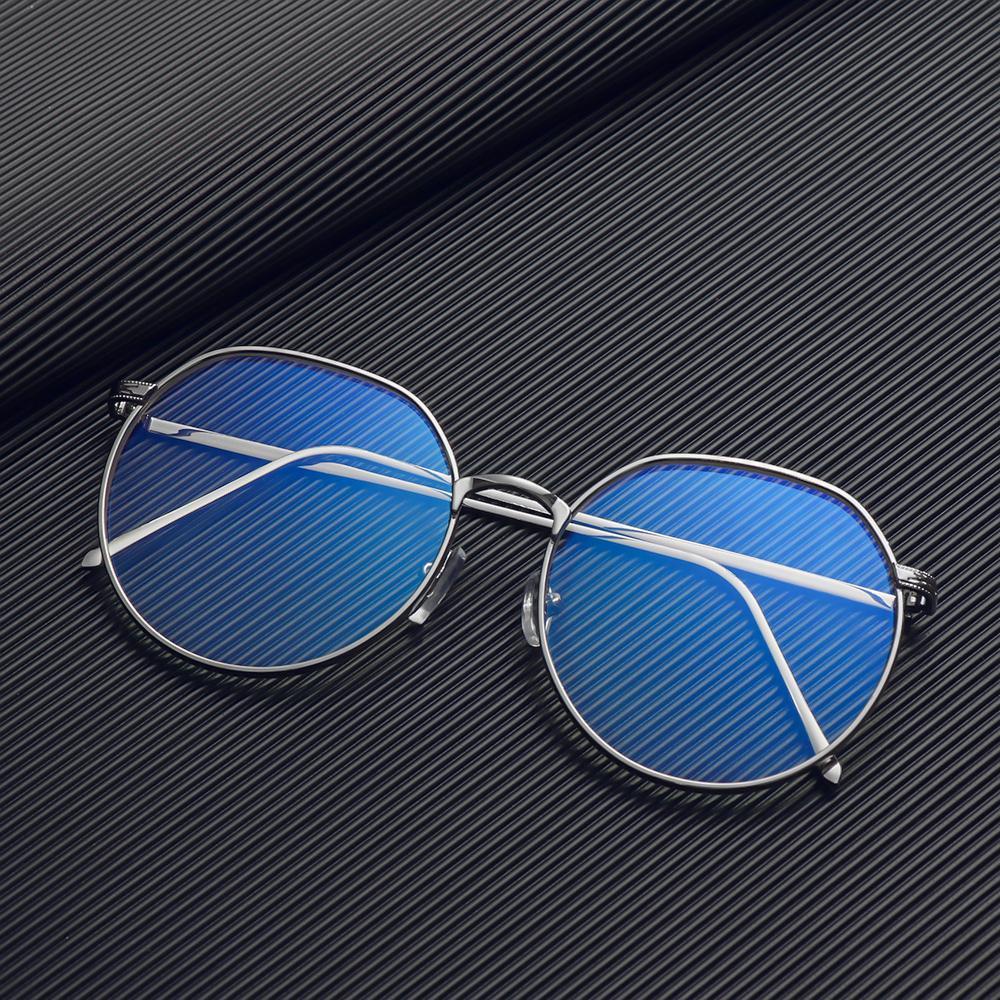 R-flower Kacamata Frame Metal Bulat Ultra Ringan Gaya Vintage Untuk Pria / Wanita