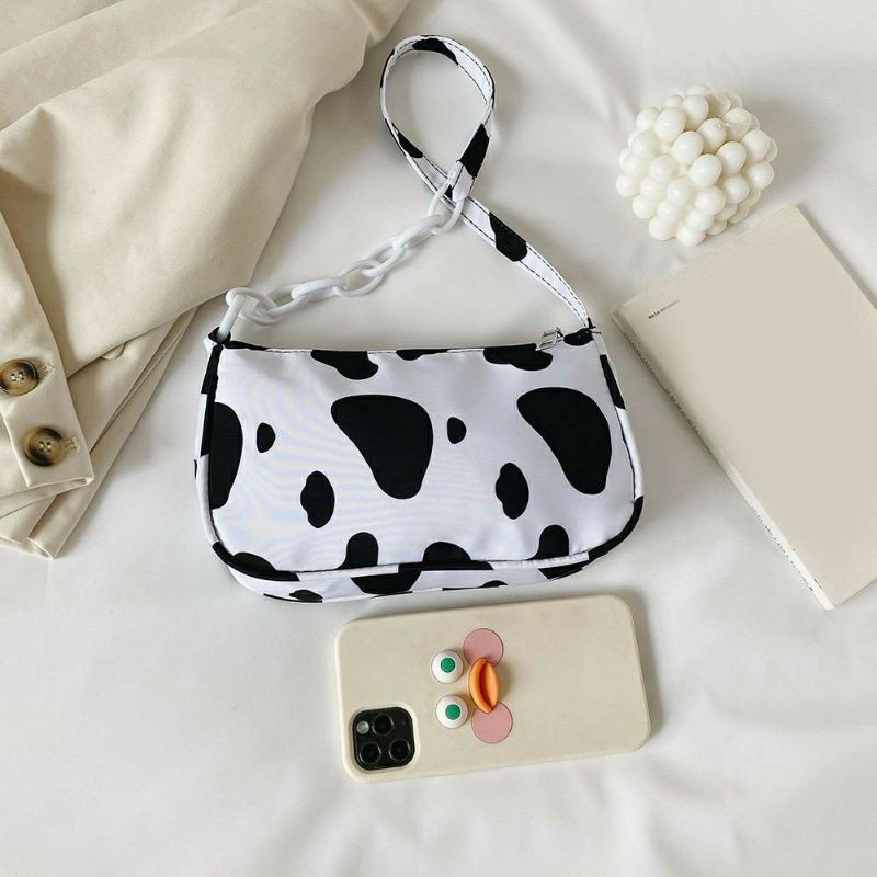 dem_sare / DS1066 -  Tas Bahu Cow Pattern Shoulder Bag Sapi Rantai Shoulder Bag Tas Bahu