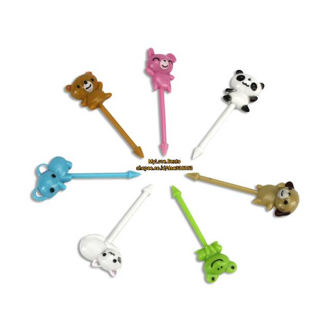 Tusukan Bento Mini Animal Skewer Food Picks Tusuk Bento Pick Cucusan Garpu Buah Hiasan Bento-1