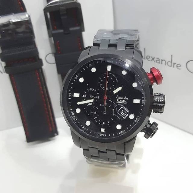 JAM TANGAN ALEXANDRE CHRISTIE COWOK AC 6164 ORIGINAL FREE 2 TALI