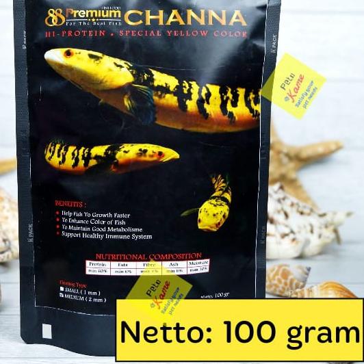 ♠ Pelet Ikan Yellow Channa Premium 88 | Floating 100 gr | Pakan Channa maru ys auranti ☺