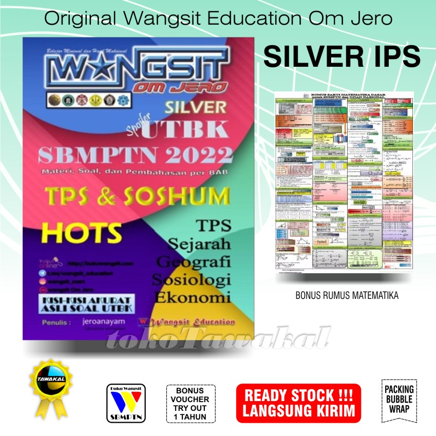 Buku Wangsit 2022 / SILVER IPS / SOSHUM / UTBK SBMPTN 2022