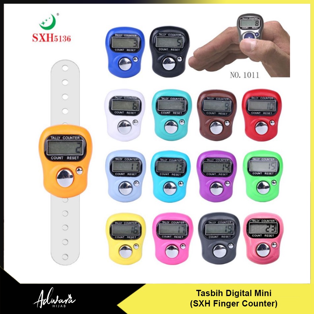 SXH Tasbih Digital Mini / Alat Hitung Tasbih Elektrik / Finger Tally Counter Mini