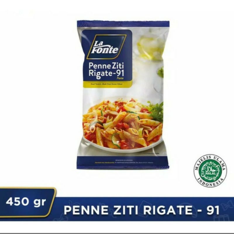 La fonte Pasta Penne Ziti Rigate 91 kemasan 500gr MurMer