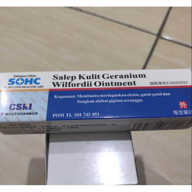 Salep kulit geranium