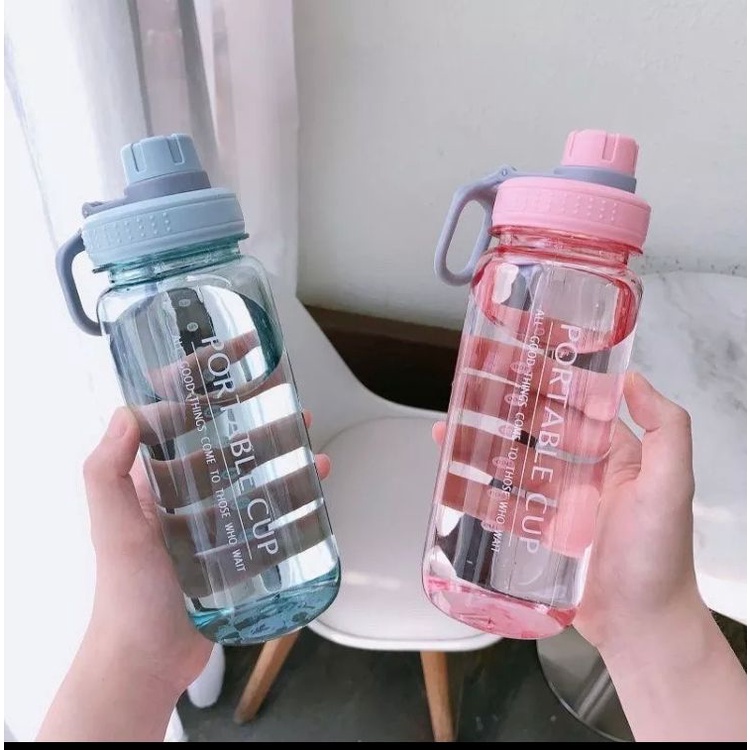 Botol Minum Bening Ekslusif Portable Cup 1000ml BPA FREE