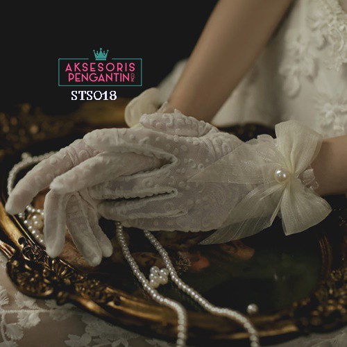 [READY] SARUNG TANGAN WEDDING GLOVES PESTA AKSESORIS PENGANTIN WANITA STS018