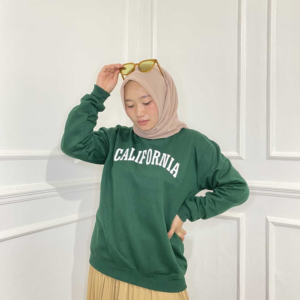 BASIC CALIFORNIA SWEATER  II SWEATER  CRAWNECK PRIA DAN WANITA II 11 WARNA