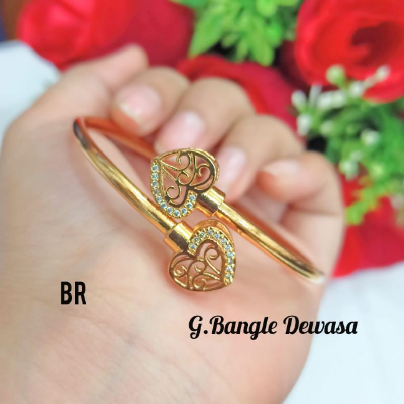 Gelang tangan wanita dewasa motif pilihan RO-27 warna gold rosegold lapis emas gold