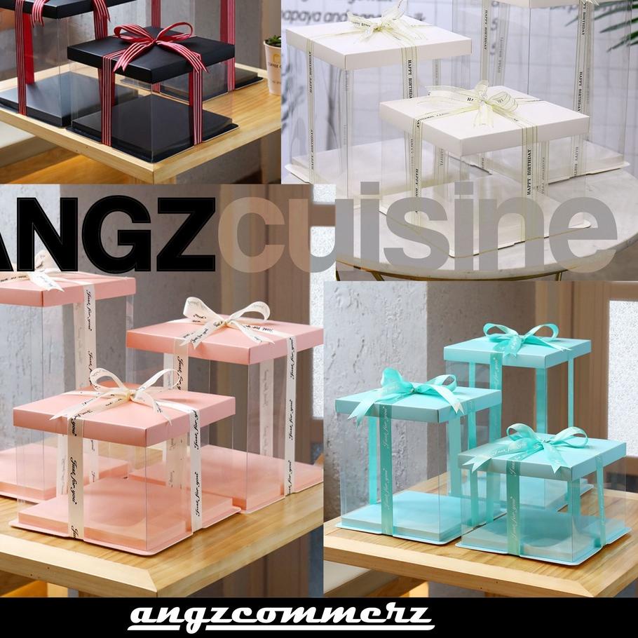 

❁ TRANSPARENT CAKE BOX HANTARAN PERNIKAHAN ✶