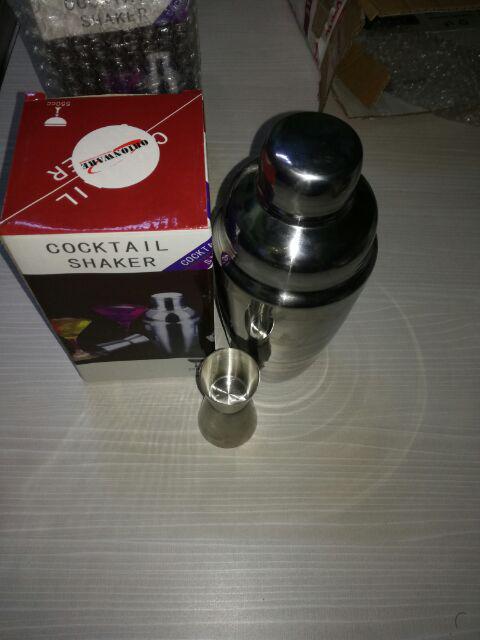 Shuma | Shaker Cocktail Pengocok Minuman Bar Barista | Stainless Steel 550 Ml | Free 5 Ebook