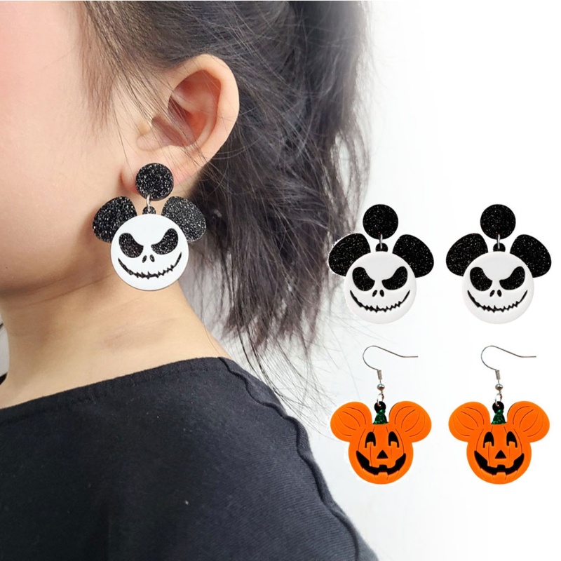 Siy Anting Kait Gantung Wanita Desain Kelelawarlabuhantu Tema Halloween Untuk Pestafestival