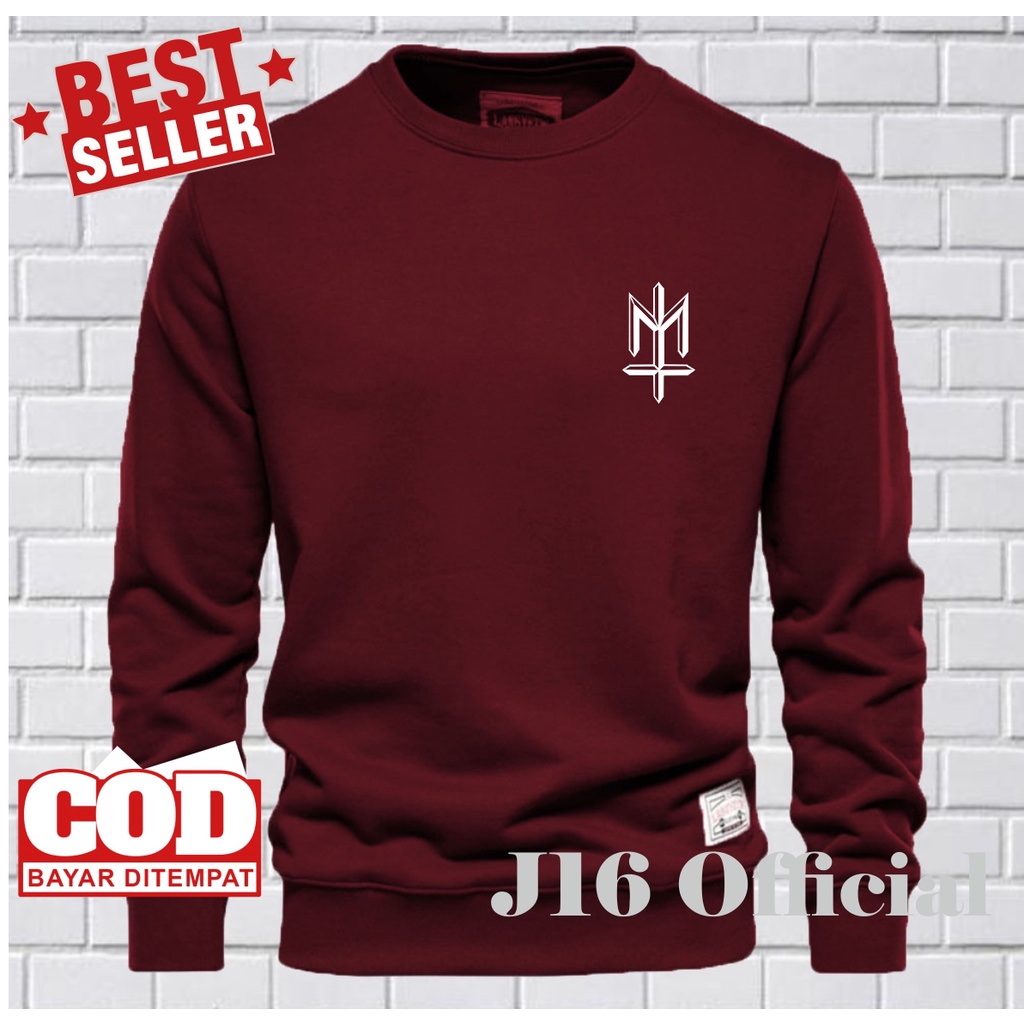 CREWNECK Sweater Distro Pria Bahan Fleece Tebal Premium