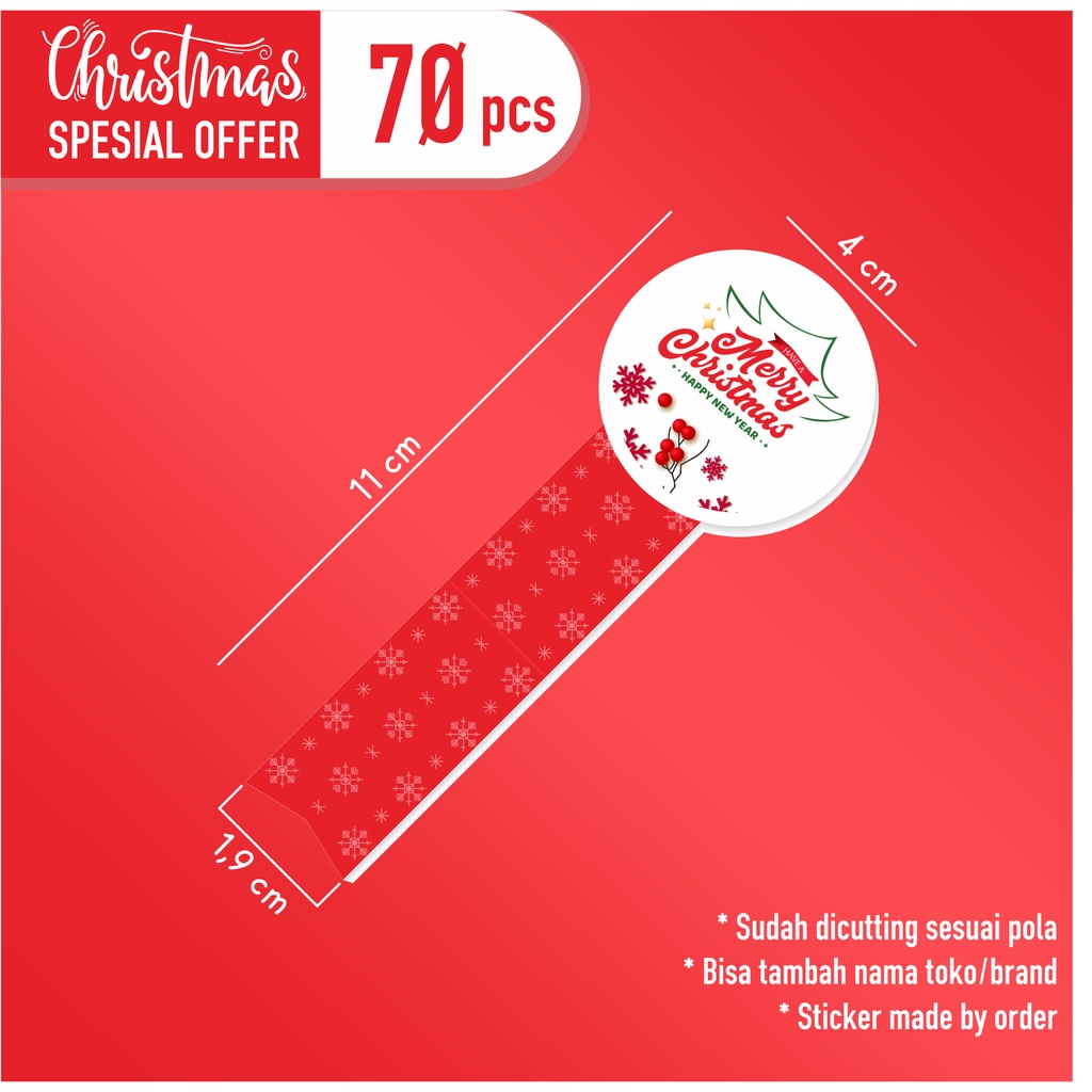 

stiker toples kue kering tema natal/christmas (isi 72 stiker) design lucu-lucu part 1