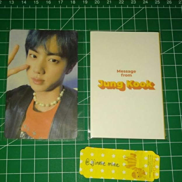 photocard pc jin persona 4 bundle massage card jungkook
