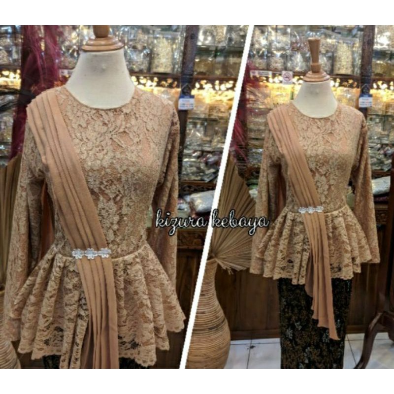 Baju Kebaya Wisuda/Kebaya Modern Atasan-Moca caramel
