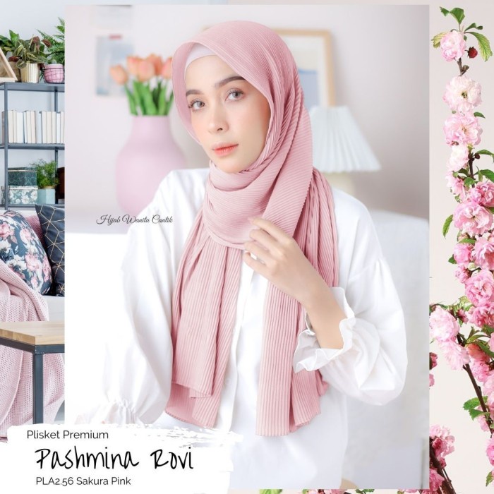 

Hijabwanitacantik - Pashmina Premium Rovi Plisket - Sakura Pink