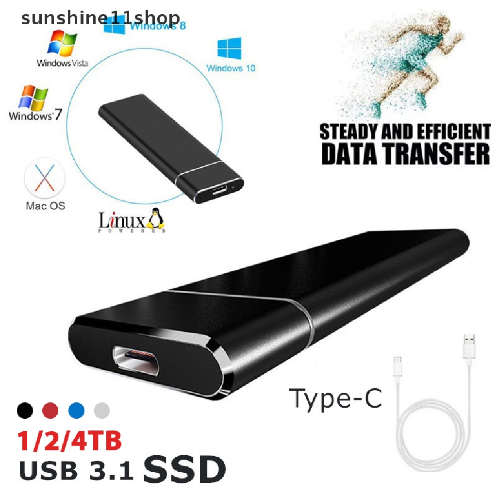 Sho M.2 SSD Mobile State Drive Penyimpanan Perangkat Keras Komputer USB 3.1 N