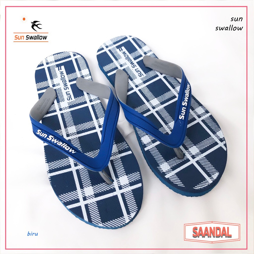 Sandal Jepit Pria Sun Swallow London Karet Ukuran Besar (BISA SATUAN COD)