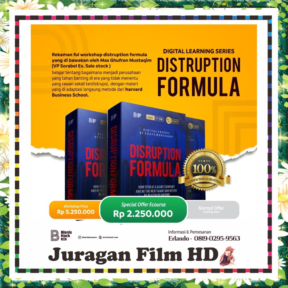 Ecourse - Distruption Formula - Bisnis Hack