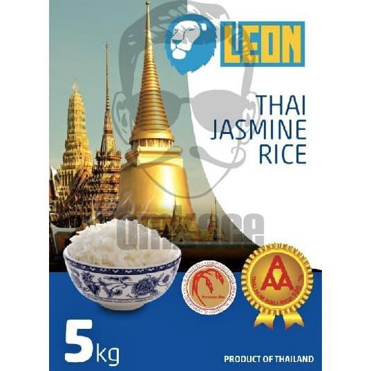 

BERAS JASMINE RICE PREMIUM SUPER LEON PULEN DAN WANGI ORI THAILAND