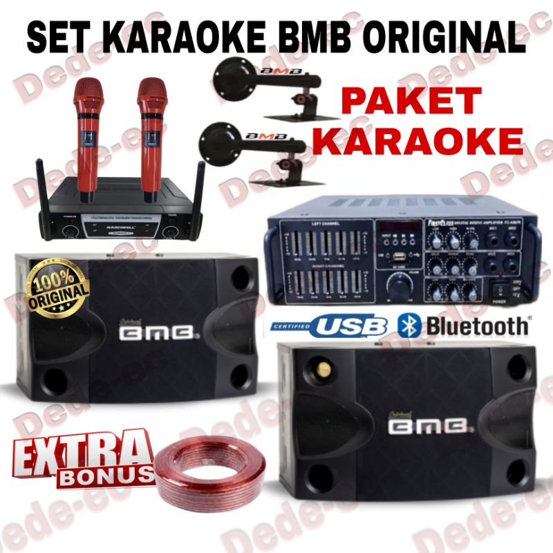 Speaker karaoke bmb 8 inch original || Set karaoke home usb bluetooth