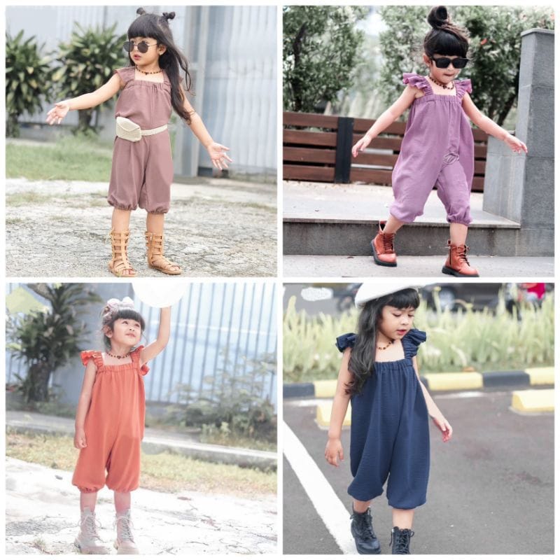 BEFAST - ZTL OOTD Jumpsuit Anak ALIYAH / JUMPSUIT ANAK DIANA / Jumpsuit Anak Perempuan keluaran terbaru / Pakaian Anak-Anak Lucu / Jumpsuit Casual Anak / Fashion Anak Jalan-Jalan / Jumpsuit Tanpa Lengan Polos / Terlaris / Termurah