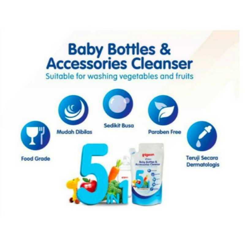 Pigeon Baby Bottle Accessories Cleanser 500ml / Sabun Cuci Botol Bayi LIQUID CLEANSER 500ml BOTTLE