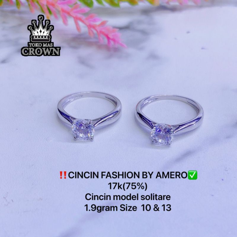 TokoMasCrownLokasariCincin Solitaire Mp Emas Asli