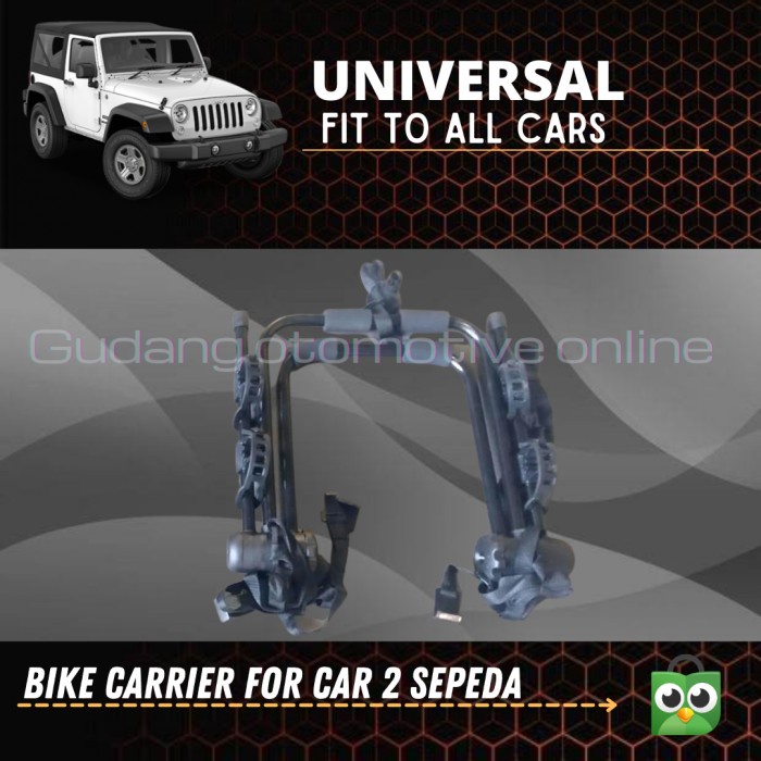 Aksesoris Sepeda - Rak Sepeda Mobil / Bike Carrier Kapasitas 2 Sepeda Universal