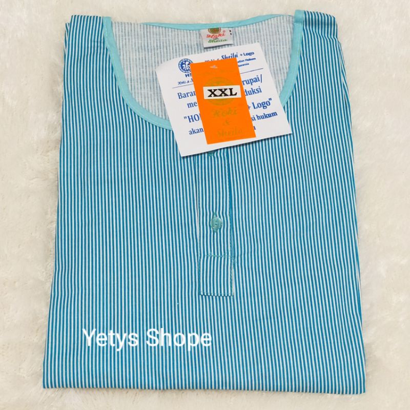 Hoki&Sheila Jumbo LD120 C3/4 Baju Tidur Piyama Fit XXL [Part 1]-Salur HS Hijau
