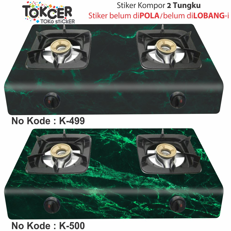 Stiker Kompor 2 Tungku Motif MARMER