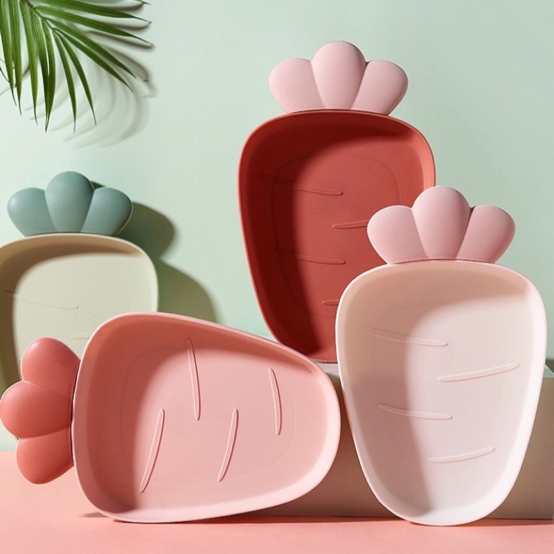 Piring Buah Wortel/ Piring Motif Lucu/ Piring Anak/ Piring Plastik Buah