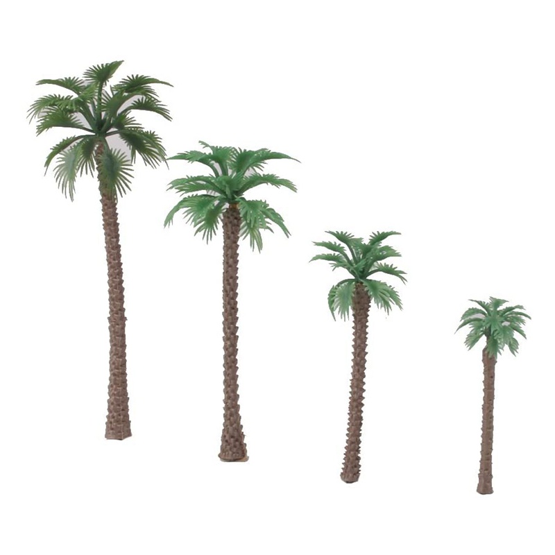 40 Pcs Coconut Palm el Trees/Scenery el Plastic Artificial Layout Rainforest Diorama