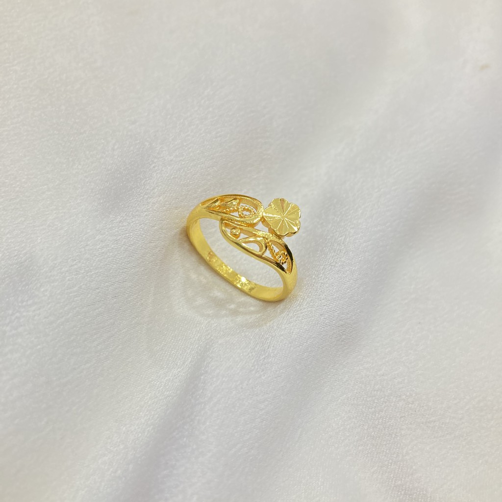 Cincin Warna 24 Karat Aksesoris Lapis Emas Fashion Wanita C26