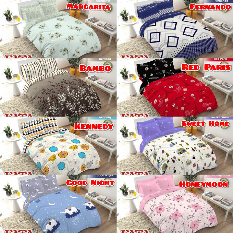 Fata Bedcover Jumbo - Bed Cover  Fata Motif Minimalist Ukuran 180×200/160×200