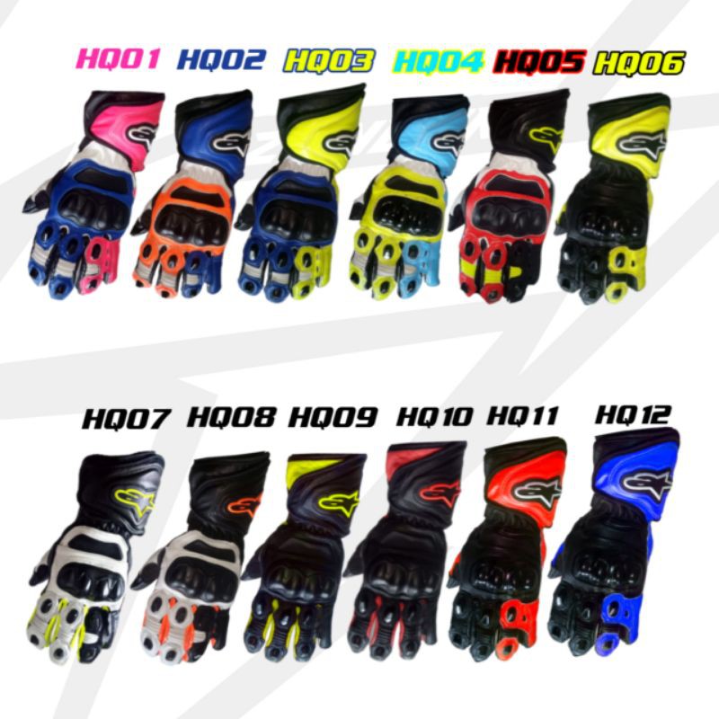 Sarung tangan motor Sarung tangan roadrace balap motor touring glove kulit alpinestar full protector