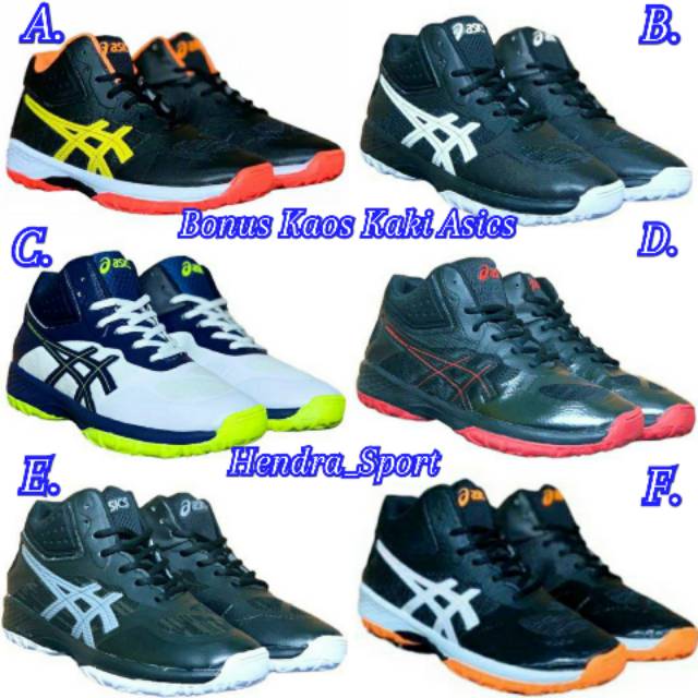 ASICS GEL NETBURNER SEPATU VOLI  TERBARU BONUS KAOS  KAKI  