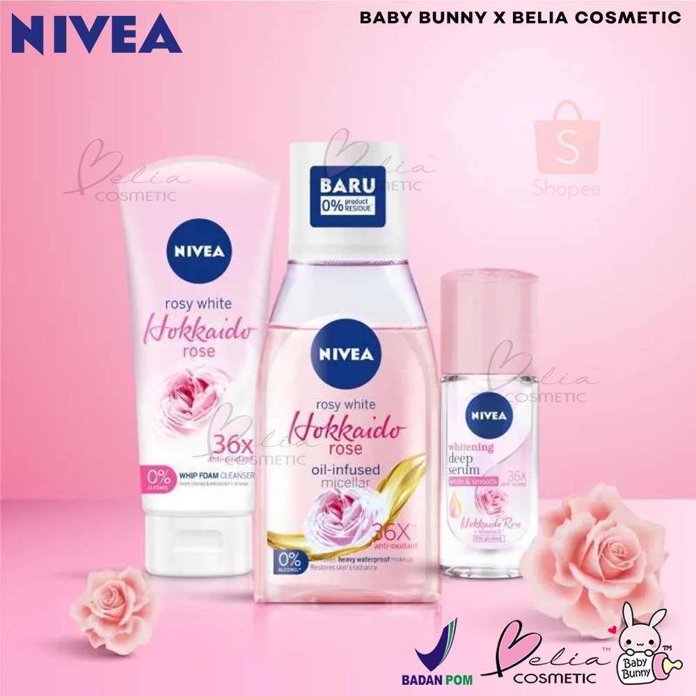 ❤ BELIA ❤ NIVEA Hokkaido Series (✔️BPOM) Micellar Water 125 | Whip Foam 100 | Deodorant