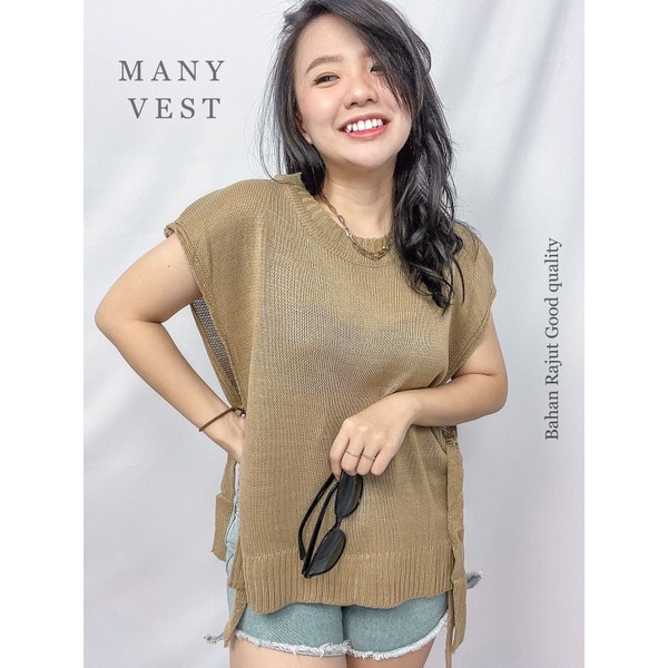 MDLV ~ BG MANY VEST TALI // ATASAN RAJUT CEWEK // BAJU RAJUT // FASHION WANITA