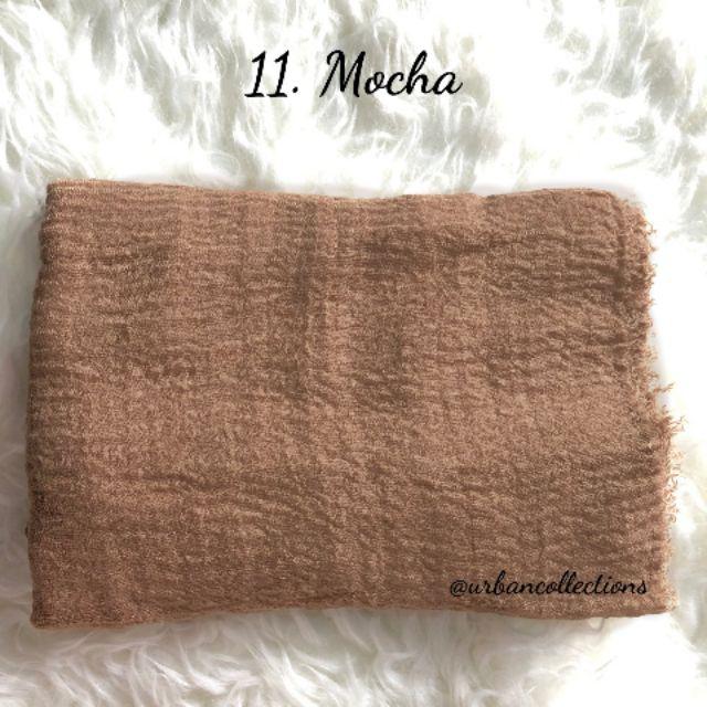 [COD] New premium crinkle hijab arabian shawl/pashmina rawis/hijab import hijab modis/arabian hijab-11. Mocha