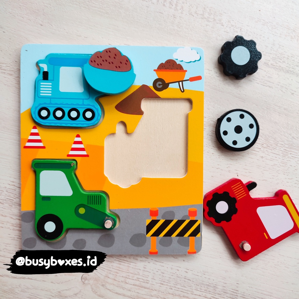 [busyboxes.id] Puzzle Kayu Bentuk alat konstruksi Mainan Edukasi Wooden Puzzle Wooden Toys