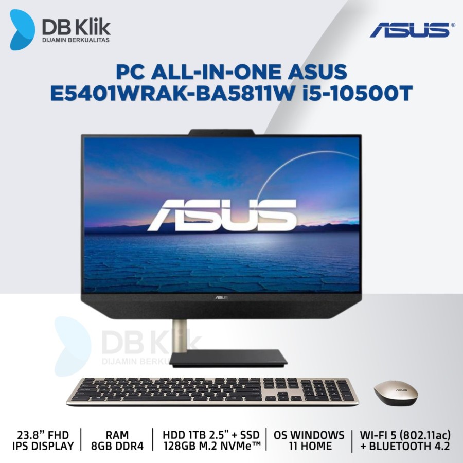PC AIO ASUS E5401WRAK-BA5811W i5-10500T 8GB 1TB+128GB NoDVD W11 23.8"