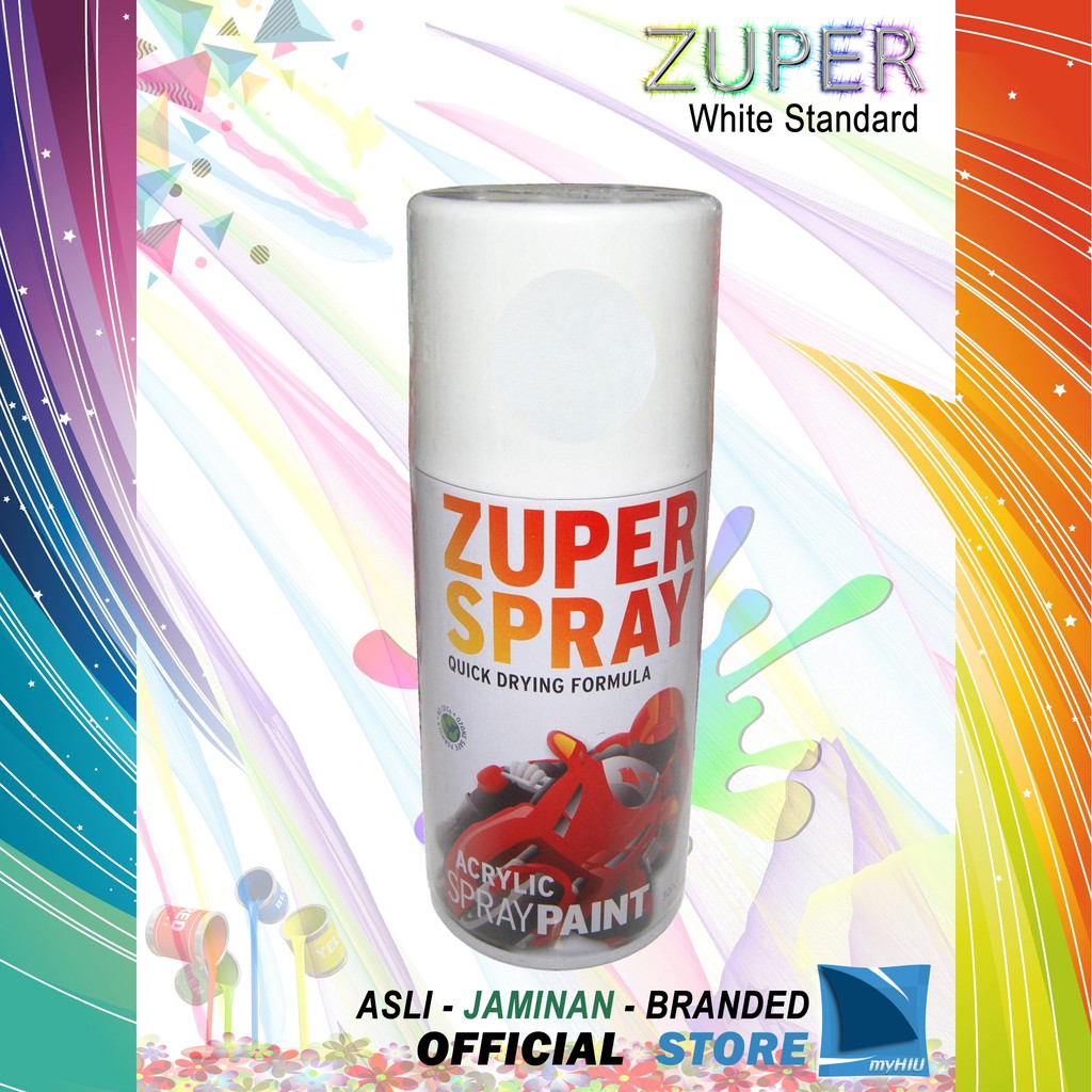 Cat Semprot Warna Putih Umum 150 ~ 300cc / White Standard Spray Paint ZUPER