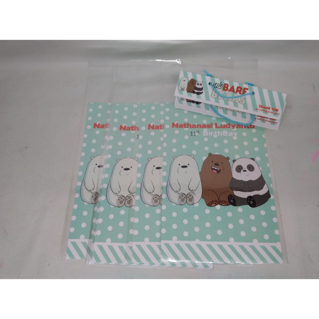 

plastik snack we bare bear / plastik bingkisan we bare bear / kantong snack we bare bear
