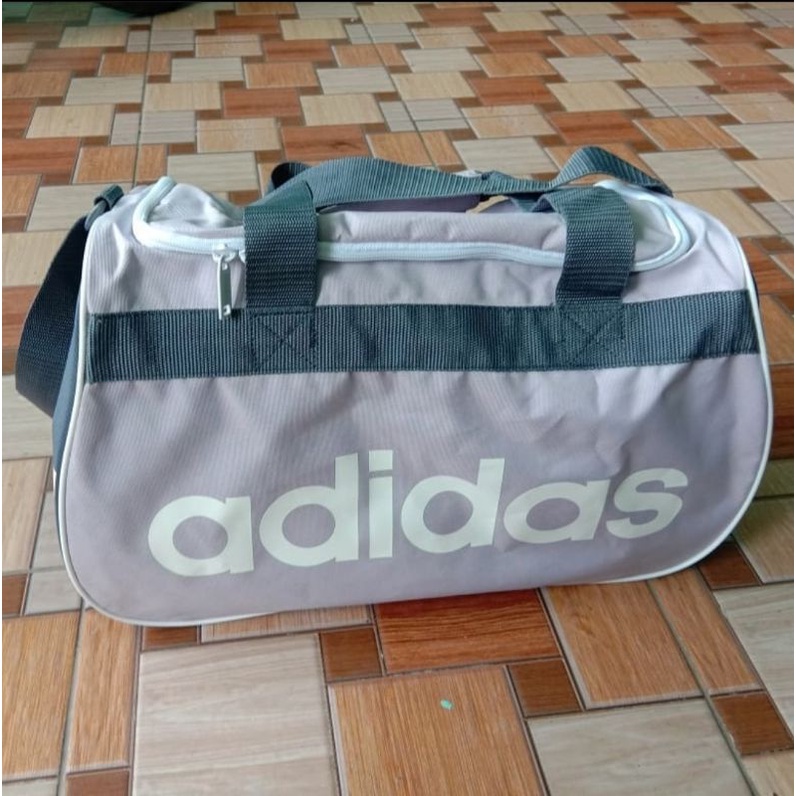 TAS ORIGINAL ADIDAS LINEAR WOMEN DUFFEL GYM SMALL BAG FITNES ZUMBA YOGA