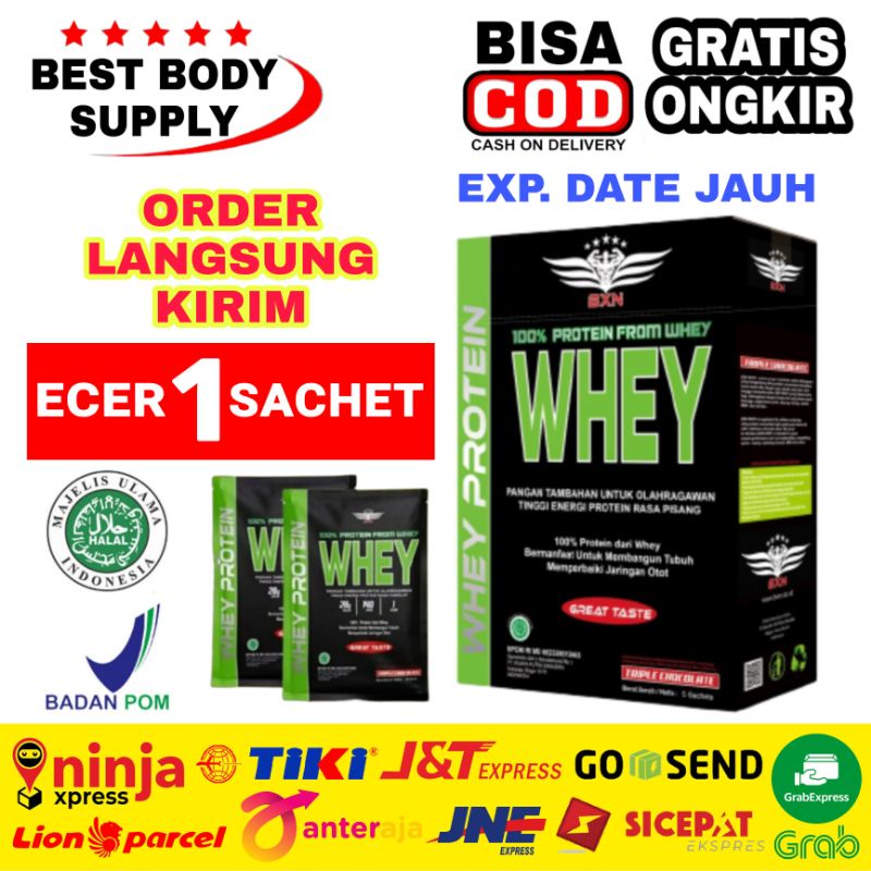 BXN Whey Sachet BXN Whey Ecer 1 Sachet HALAL BPOM BXN Whey Protein Eceran per 1 Sachet Susu Whey Pro