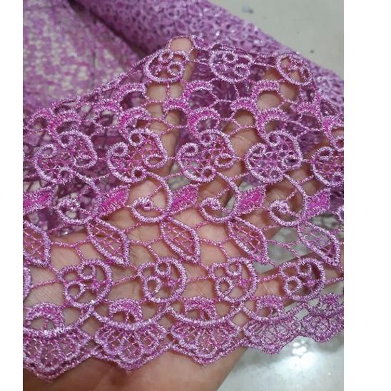 ♔ Kain PRADA  (BROKAT OKKI) grade A KAIN/BROKAT OKKI gliter (PRADA)GRESS SERIAN WARNA CANTIK