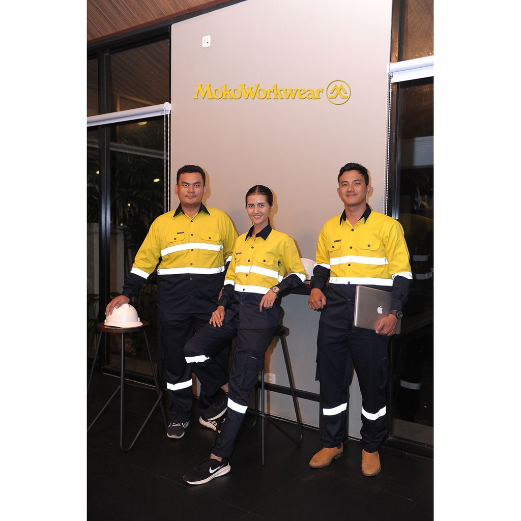 MokoWorkwear - MokoWorkwear Wearpack Safety Yellow Navy